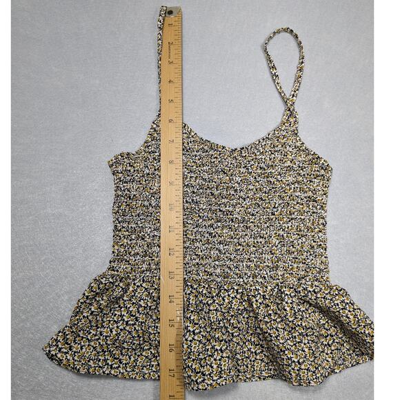 Chance Tank Women's Small Navy Gold Floral Halter Boho Summer EUC - Picture 2 of 6